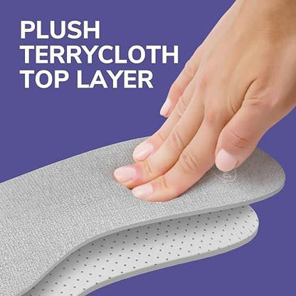 Dr. Scholl’s Go Sockless! Polster-Einlegesohlen für Damen und Herren, Unisex, 3 Paar, zuschneidbar – Feuchtigkeitsabsorbierend für trockene Füße, mit plüschiger Frottierschicht für zusätzlichen Komfort