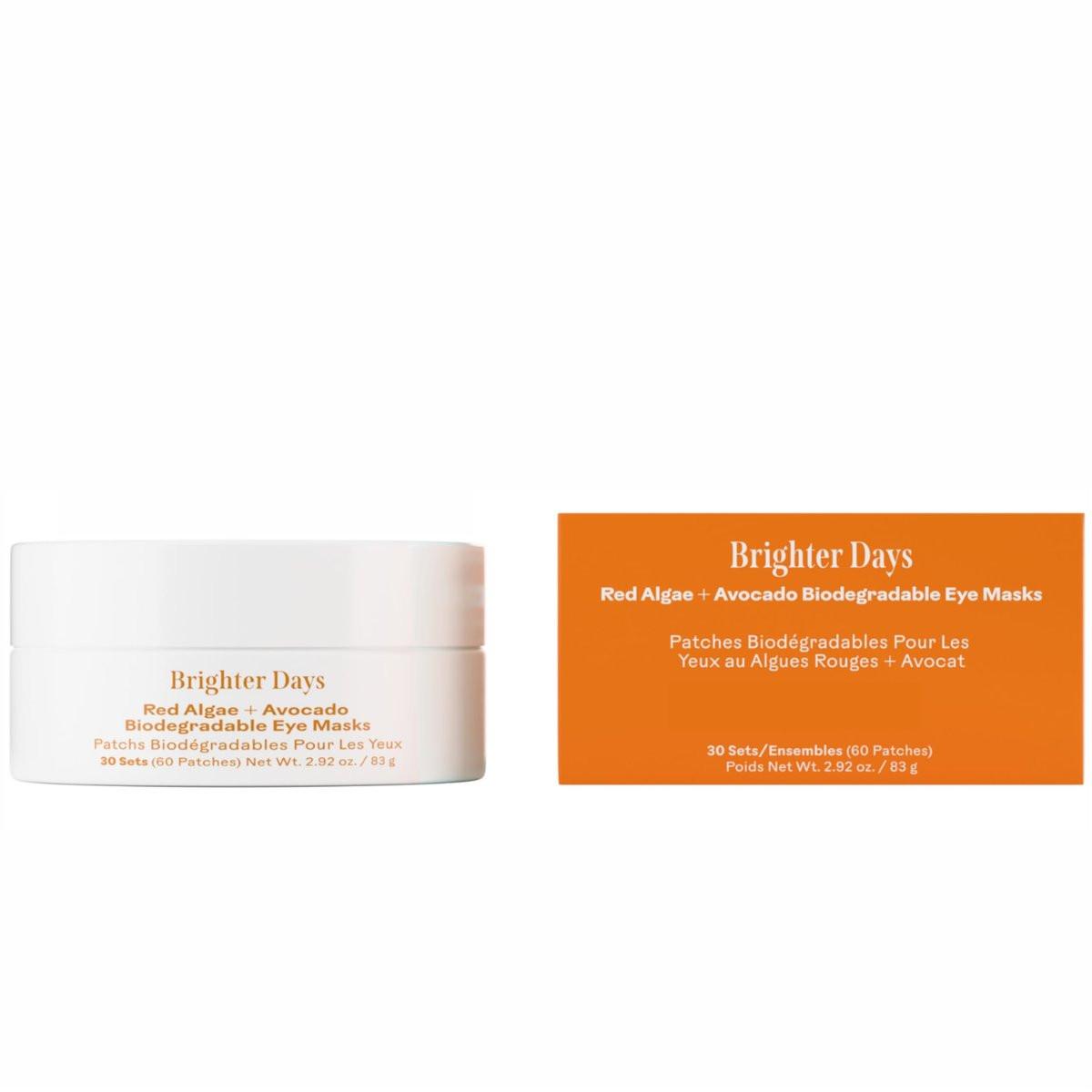 Three Ships - Brighter Days Rotalgen + Avocado Augenmasken | Entschwellen, Hydratisieren, Erfrischen der Augenpartie | Tierversuchsfrei, Vegan, Parabenfrei, für empfindliche Haut geeignet (30 Sets | 2,96 oz)