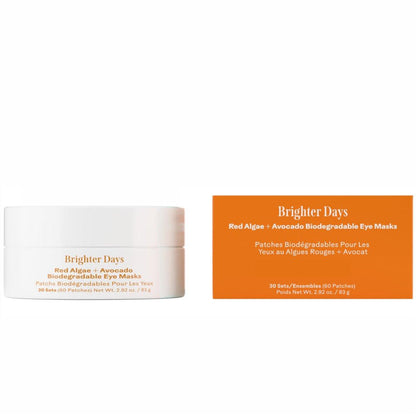 Three Ships - Brighter Days Rotalgen + Avocado Augenmasken | Entschwellen, Hydratisieren, Erfrischen der Augenpartie | Tierversuchsfrei, Vegan, Parabenfrei, für empfindliche Haut geeignet (30 Sets | 2,96 oz)
