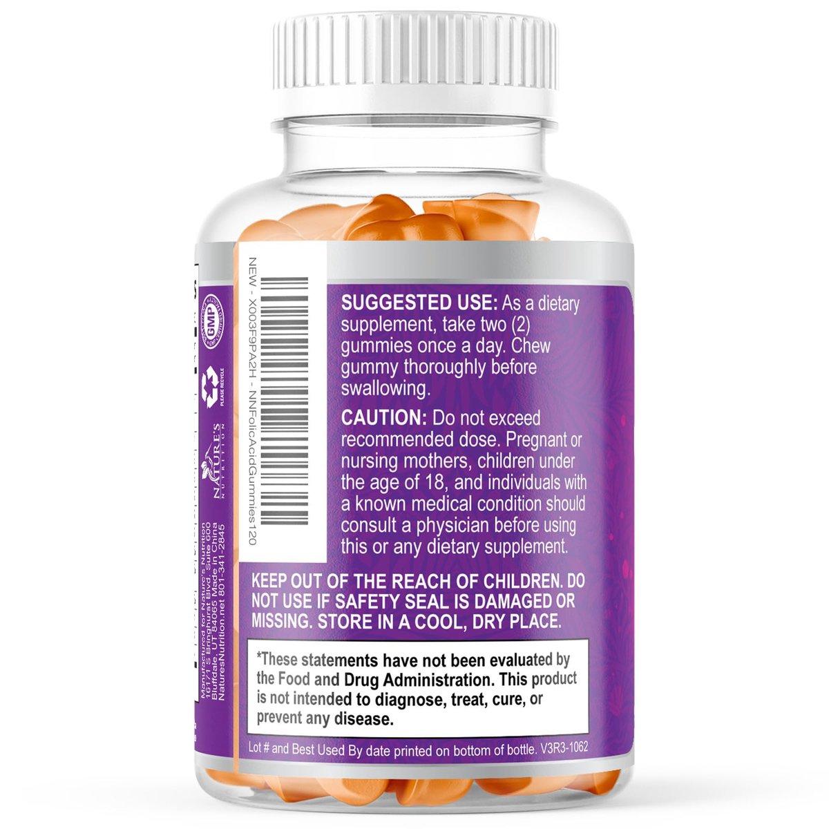 Pränatale Vitamine für Frauen – Schwangerschaftsvitamine Gummibärchen mit Folsäure, Vitamin A, C, D3, B12, B6 – Präzises Multivitamin für die fetale Unterstützung, schwangere & stillende Frauen – 120 Gummibärchen