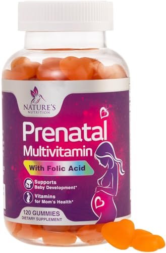 Pränatale Vitamine für Frauen – Schwangerschaftsvitamine Gummibärchen mit Folsäure, Vitamin A, C, D3, B12, B6 – Präzises Multivitamin für die fetale Unterstützung, schwangere & stillende Frauen – 120 Gummibärchen