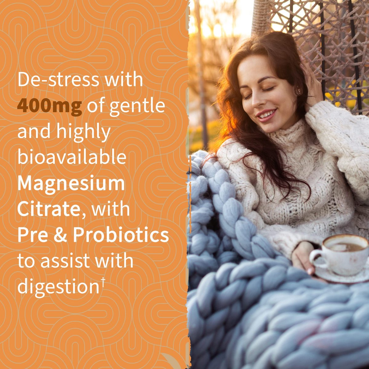 Garden of Life Magnesium Citrat Gummies mit Präbiotika & Probiotika – Vegan, Glutenfrei, Koscher, Non-GMO, ohne Zuckerzusatz, Pfirsichgeschmack, 60 Stück
