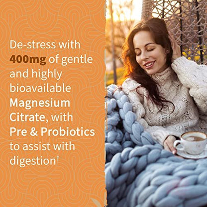 Garden of Life Magnesium Citrat Gummies mit Präbiotika & Probiotika – Vegan, Glutenfrei, Koscher, Non-GMO, ohne Zuckerzusatz, Pfirsichgeschmack, 60 Stück