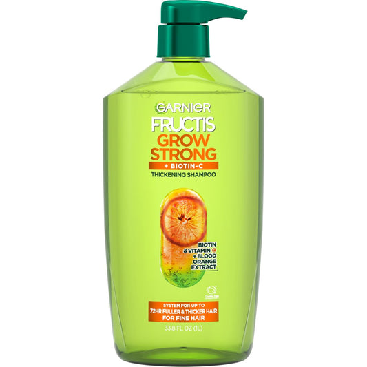 Garnier Fructis Grow Strong Kräftigendes Shampoo für feines Haar mit Biotin-C, 1 Liter