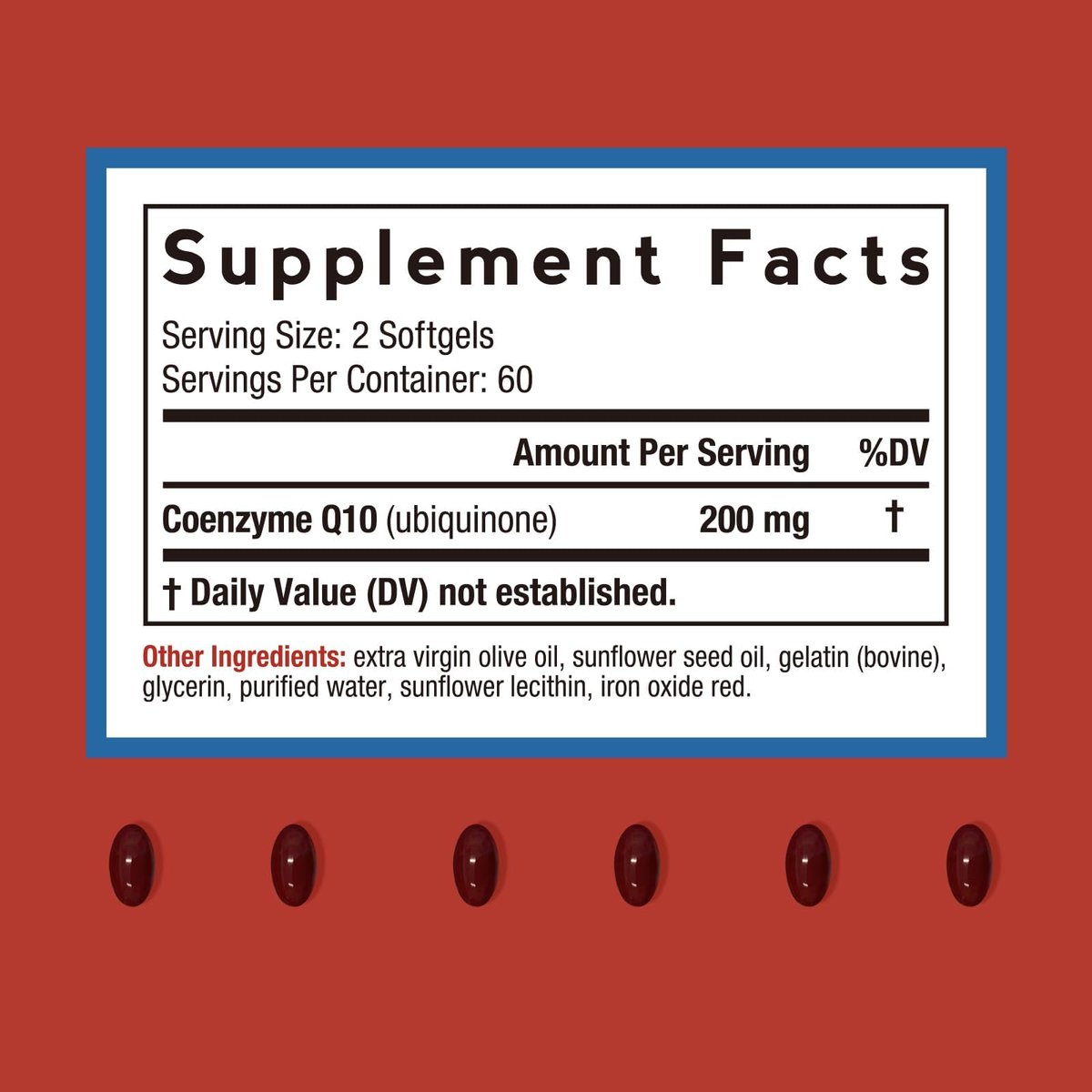 Doctor's Recipes CoQ10 200mg pro Portion – Hochdosiertes Coenzym Q10 mit Olivenöl für Herz & Gefäße, Energieproduktion & antioxidative Unterstützung, 2-Monats-Vorrat, 120 Softgels