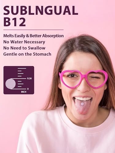 Vitacook Vitamin B12 Sublingual, Methylcobalamin 5000 mcg für Energie, Nerven & Zellen, natürlicher Pfirsichgeschmack, vegan, zuckerfrei, 90 schnell lösliche Tabletten