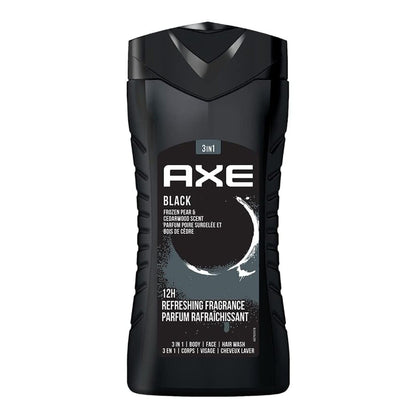 AXE Black Frozen Pear & Cedarwood 3-in-1 Duschgel, Gesichtsreiniger & Shampoo – 250 ml