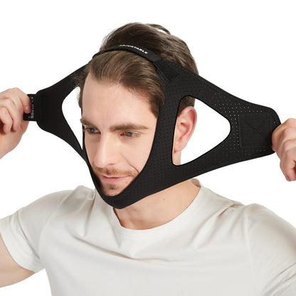 Anti-Schnarch-Kinnriemen für CPAP-Anwender (Schwarz)