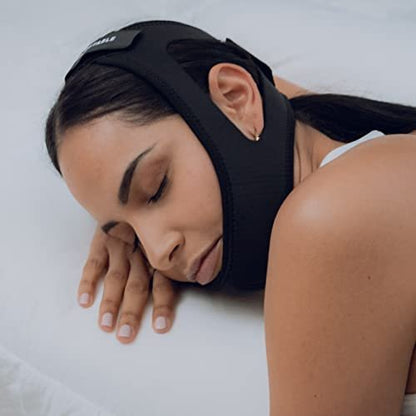 Anti-Schnarch-Kinnriemen für CPAP-Anwender (Schwarz)