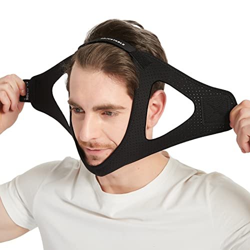Anti-Schnarch-Kinnriemen für CPAP-Anwender (Schwarz)
