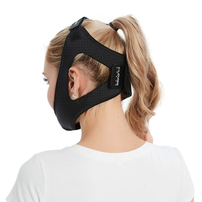 Anti-Schnarch-Kinnriemen für CPAP-Anwender (Schwarz)