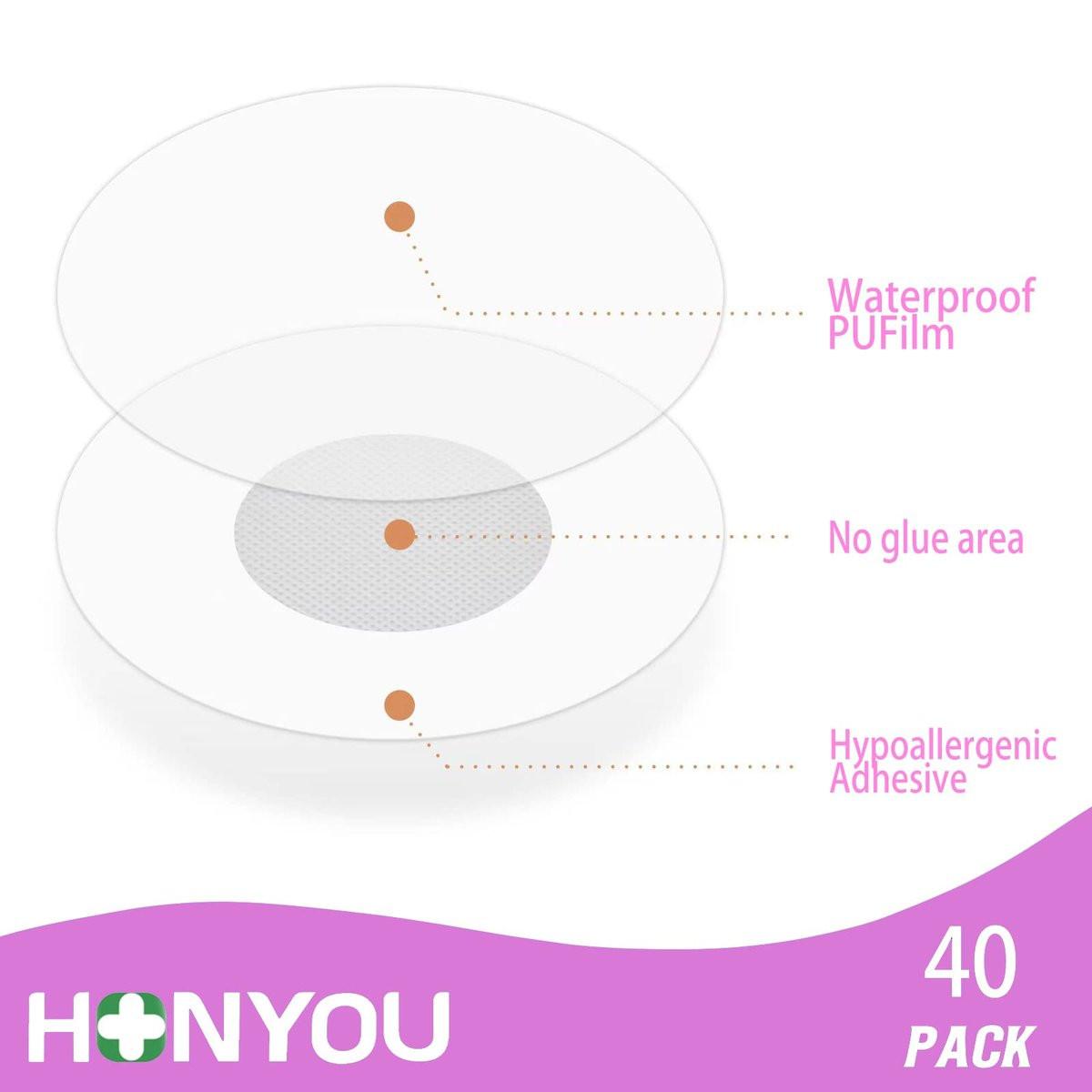 HONYOU 40er-Pack Libre 3 Plus Sensor-Abdeckungen für Freestyle Bandage – wasserdichte, transparente Klebepflaster für Libre 3 CGM, ohne Loch, hautfreundlich und latexfrei