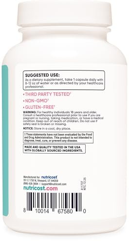 Nutricost Mönchspfeffer-Extrakt für Frauen – 120 Kapseln für 120 Portionen – Mit Dong Quai & Ingwerwurzel, Vegan