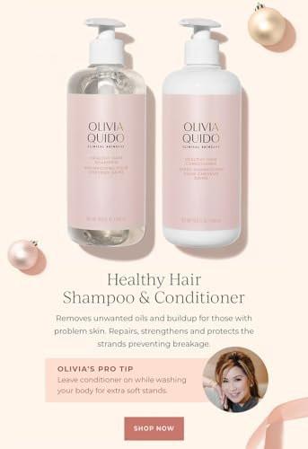 Olivia Quido Clinical Skin Care Healthy Hair Conditioner (500 ml) | Keratin-angereicherter Conditioner für trockenes Haar | Feuchtigkeitsspendende Pflege für geschädigtes, trockenes Haar | Behandlung für gesundes und glänzendes Haar