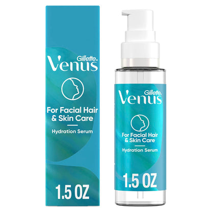 Gillette Venus Gesichts-Hydratationsserum mit Hyaluronsäure, 44 ml Flasche, nach Dermaplaning Anwendung, Feuchtigkeitspflege für sanft rasierte Haut