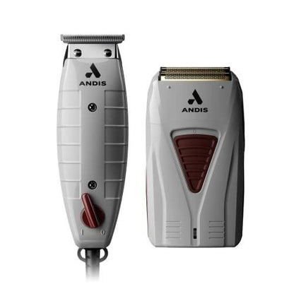 Andis 17270 Finishing Combo: T-Outliner Trimmer & Pro Foil Lithium Titanium Foil Shaver – Professionelles Finish für Bart und Haare