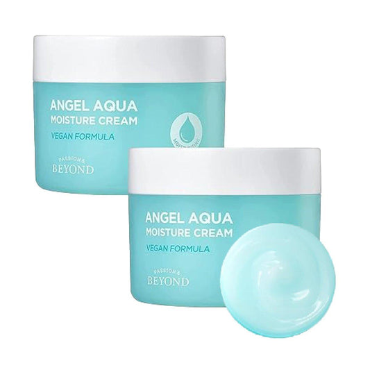 ECO BEYOND BEYOND Cream (10,2 fl oz, 2er-Pack) – Beruhigende, kühlende, feuchtigkeitsspendende leichte Gesichtscreme und Schlafmaske. Koreanische Hautpflege, vegan. Cica, Hyaluronsäure