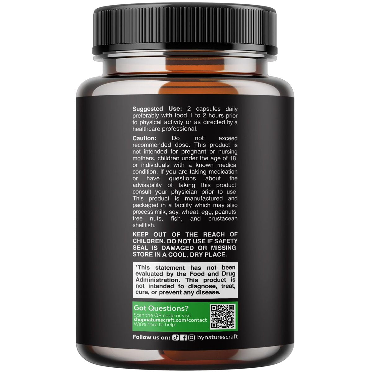 Horny Goat Weed für Männer – Testosteron-Booster mit Tongkat Ali, Sägepalme, Panax Ginseng & Schwarzer Maca-Wurzel – 1000 mg pro Portion – 20 Kapseln