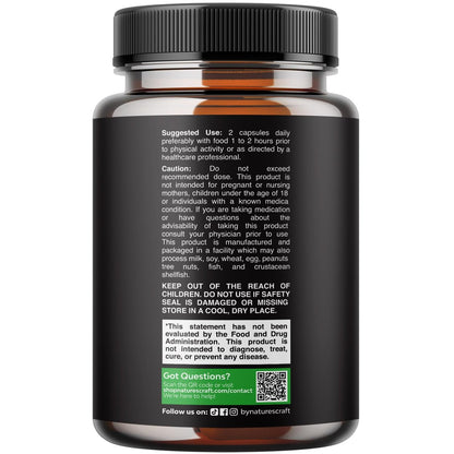 Horny Goat Weed für Männer – Testosteron-Booster mit Tongkat Ali, Sägepalme, Panax Ginseng & Schwarzer Maca-Wurzel – 1000 mg pro Portion – 20 Kapseln