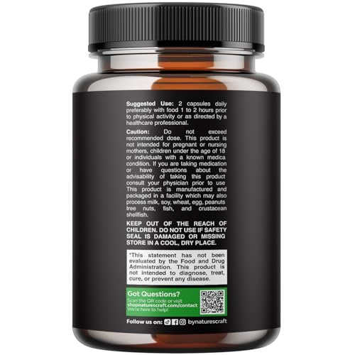 Horny Goat Weed für Männer – Testosteron-Booster mit Tongkat Ali, Sägepalme, Panax Ginseng & Schwarzer Maca-Wurzel – 1000 mg pro Portion – 20 Kapseln