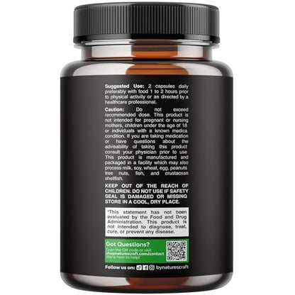 Horny Goat Weed für Männer – Testosteron-Booster mit Tongkat Ali, Sägepalme, Panax Ginseng & Schwarzer Maca-Wurzel – 1000 mg pro Portion – 20 Kapseln