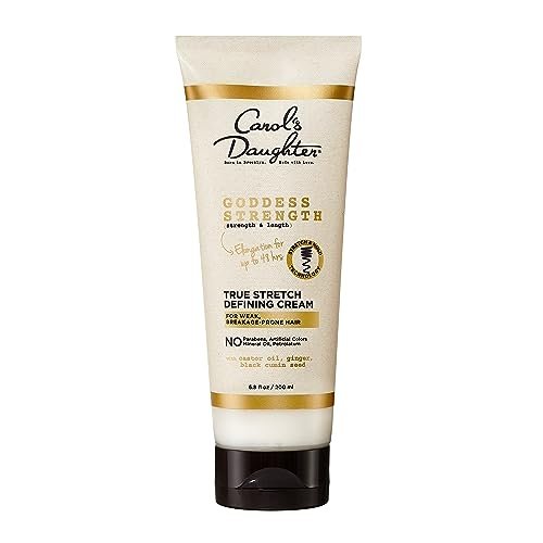 Carol's Daughter Goddess Strength True Stretch Defining Hair Cream für Wellen, Locken und Spiralen – Curl Defining Cream mit Rizinusöl, 200 ml