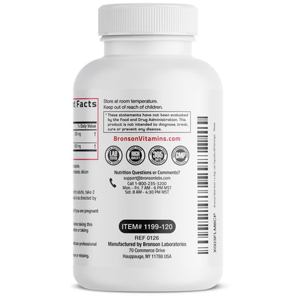 Bronson Rote Bete + L-Arginin Kapseln - Nitric Oxide Booster, Nicht-GVO, 120 vegane Kapseln