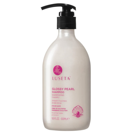 Luseta Glossy Pearl Shampoo – Glättendes und pflegendes Shampoo mit Perlenextrakt für stumpfes Haar, 16,9 fl.oz.