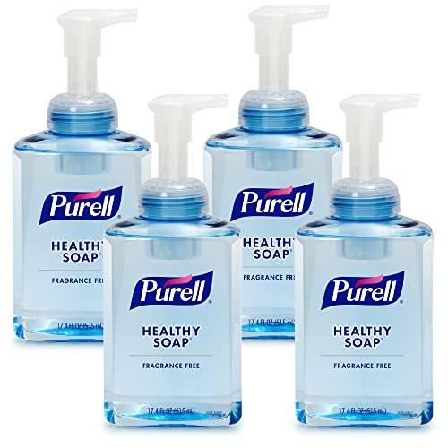 PURELL HEALTHY SOAP Gentle & Free Schaumseife, Duftfrei, 17,4 fl oz Tischpumpflasche (4er-Pack) - 5016-04