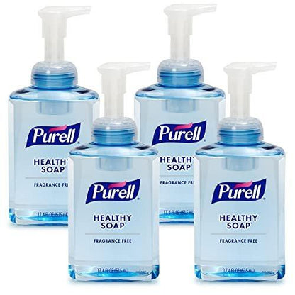 PURELL HEALTHY SOAP Gentle & Free Schaumseife, Duftfrei, 17,4 fl oz Tischpumpflasche (4er-Pack) - 5016-04