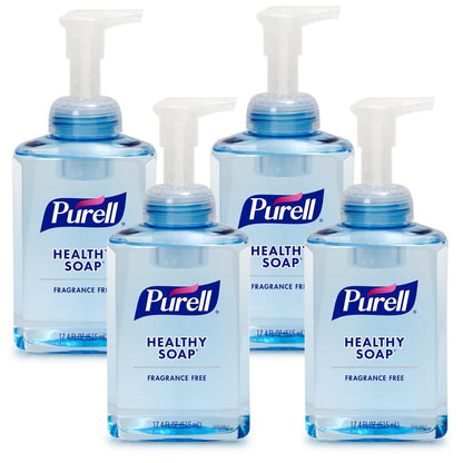 PURELL HEALTHY SOAP Gentle & Free Schaumseife, Duftfrei, 17,4 fl oz Tischpumpflasche (4er-Pack) - 5016-04