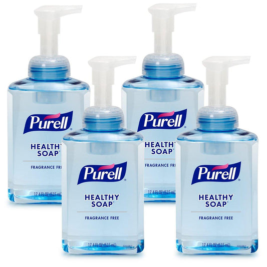PURELL HEALTHY SOAP Gentle & Free Schaumseife, Duftfrei, 17,4 fl oz Tischpumpflasche (4er-Pack) - 5016-04