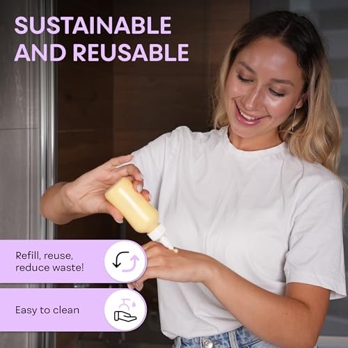 BRIGHTFROM Twist Top Applikatorflaschen, 4 Unzen leere Plastikflaschen, nachfüllbar, offen/geschlossen Düse, auslaufsicher, Mehrzweck, 3er Pack