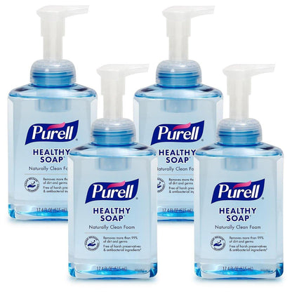 PURELL CRT Healthy Soap Natürlich Sauberer Schaum, 17,4 fl oz Handseife Tischpumpflasche (4er-Pack) - 5013-04