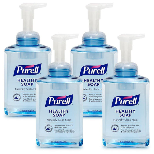 PURELL CRT Healthy Soap Natürlich Sauberer Schaum, 17,4 fl oz Handseife Tischpumpflasche (4er-Pack) - 5013-04