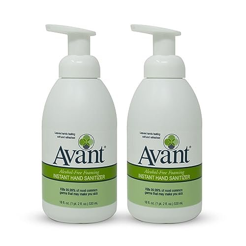 Avant® Alkoholfreier Schaum-Handdesinfektor, 18 oz Flasche 2er-Pack Großpackung