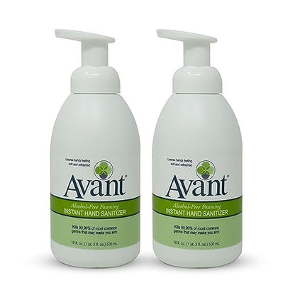 Avant® Alkoholfreier Schaum-Handdesinfektor, 18 oz Flasche 2er-Pack Großpackung
