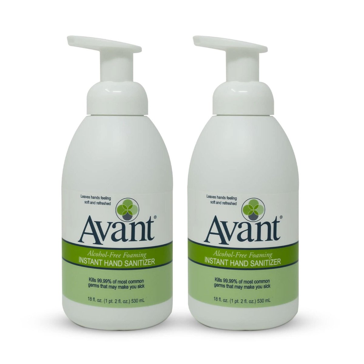 Avant® Alkoholfreier Schaum-Handdesinfektor, 18 oz Flasche 2er-Pack Großpackung