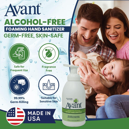 Avant® Alkoholfreier Schaum-Handdesinfektor, 18 oz Flasche 2er-Pack Großpackung