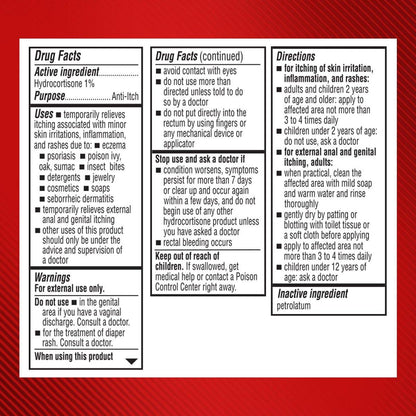 Cortizone-10 Maximum Strength Wasserbeständige Juckreizlindernde Salbe, 1% Hydrocortison, Schnellwirkend, Anti-Juckreiz-Creme für Insektenstiche, Hautausschlag, Ekzeme, Psoriasis, Giftefeu, -eiche, -sumach & mehr, 56 g