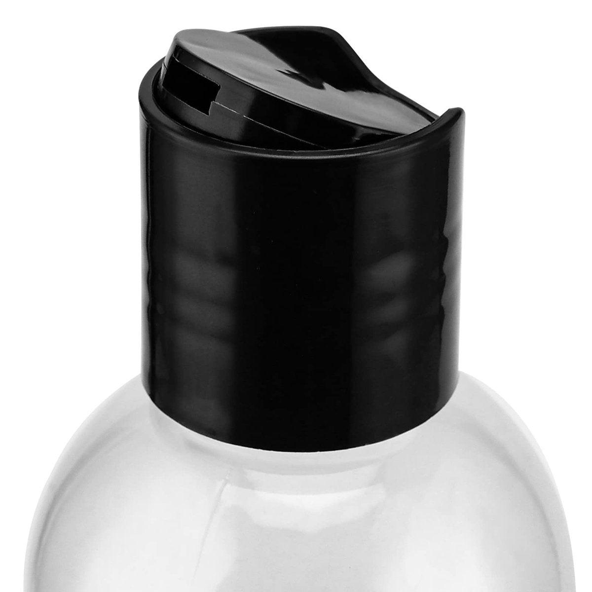MUKLEI 40er-Pack 8 oz Plastikflaschen mit Disc Top Verschlüssen, nachfüllbare klare Reise-Quetschflaschen Behälter mit schwarzen Bulk-Disc-Kappen für Shampoo, Duschgel, Cremes, Seife