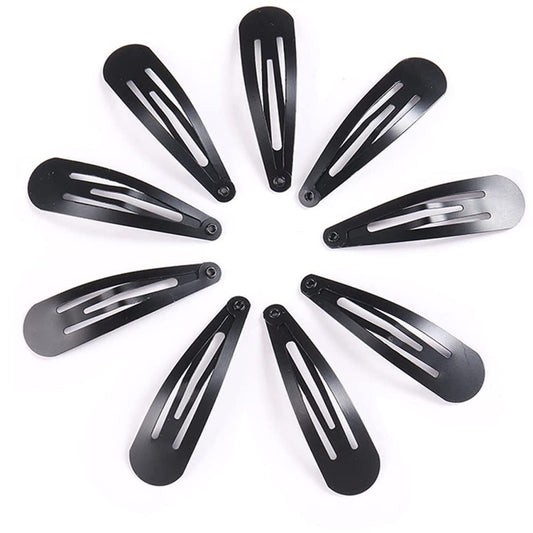 12 Stück Haarspangen für Frauen, Haarklammern 5 cm Metall Schwarz, Haaraccessoires