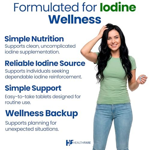 HealthFare Kaliumiodid Tabletten | 130 mg | 120 schnell lösliche Tabletten (2er-Pack) | Ki-Pillen | Lange Haltbarkeit | Nicht-GVO