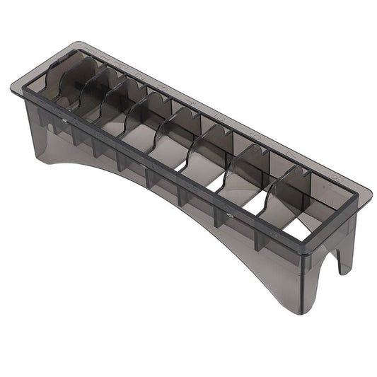 Watris Veiyi Clipper Guard Halterung, Clipper Kamm Aufbewahrungsetui, Professioneller Barber Guards für universelle Haarschneidemaschinen - 10 Grid Schwarz