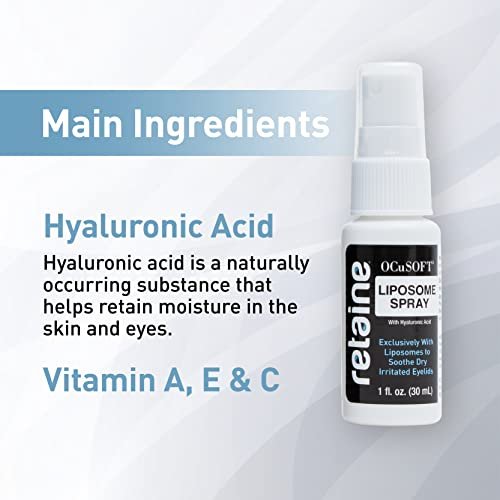 OCuSOFT Retaine Liposome Spray 15 ml – Augenlidspray für gereizte Augenlider bei Blepharitis, trockenen Augen und Meibom-Drüsen-Dysfunktion
