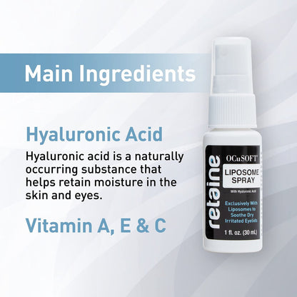 OCuSOFT Retaine Liposome Spray 15 ml – Augenlidspray für gereizte Augenlider bei Blepharitis, trockenen Augen und Meibom-Drüsen-Dysfunktion