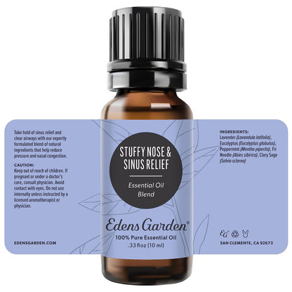 Edens Garden Stuffy Nose & Sinus Relief – 100% reine ätherische Ölmischung, 10 ml