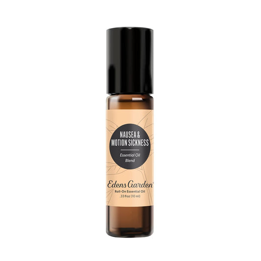 Edens Garden Übelkeit & Reisekrankheit Ätherisches Öl Roll-On Mischung – 100% rein, natürlich, therapeutisch, kinder- & hautfreundlich, ideal für Reisen, vorverdünnt 10 ml