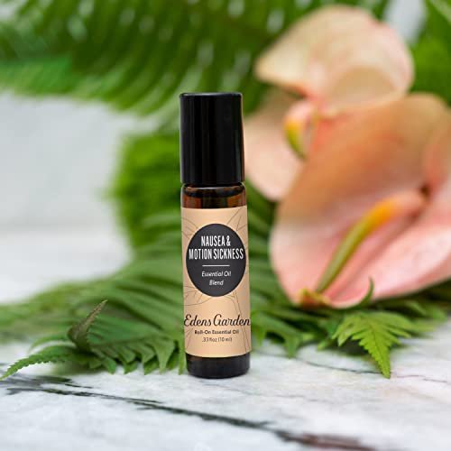 Edens Garden Übelkeit & Reisekrankheit Ätherisches Öl Roll-On Mischung – 100% rein, natürlich, therapeutisch, kinder- & hautfreundlich, ideal für Reisen, vorverdünnt 10 ml