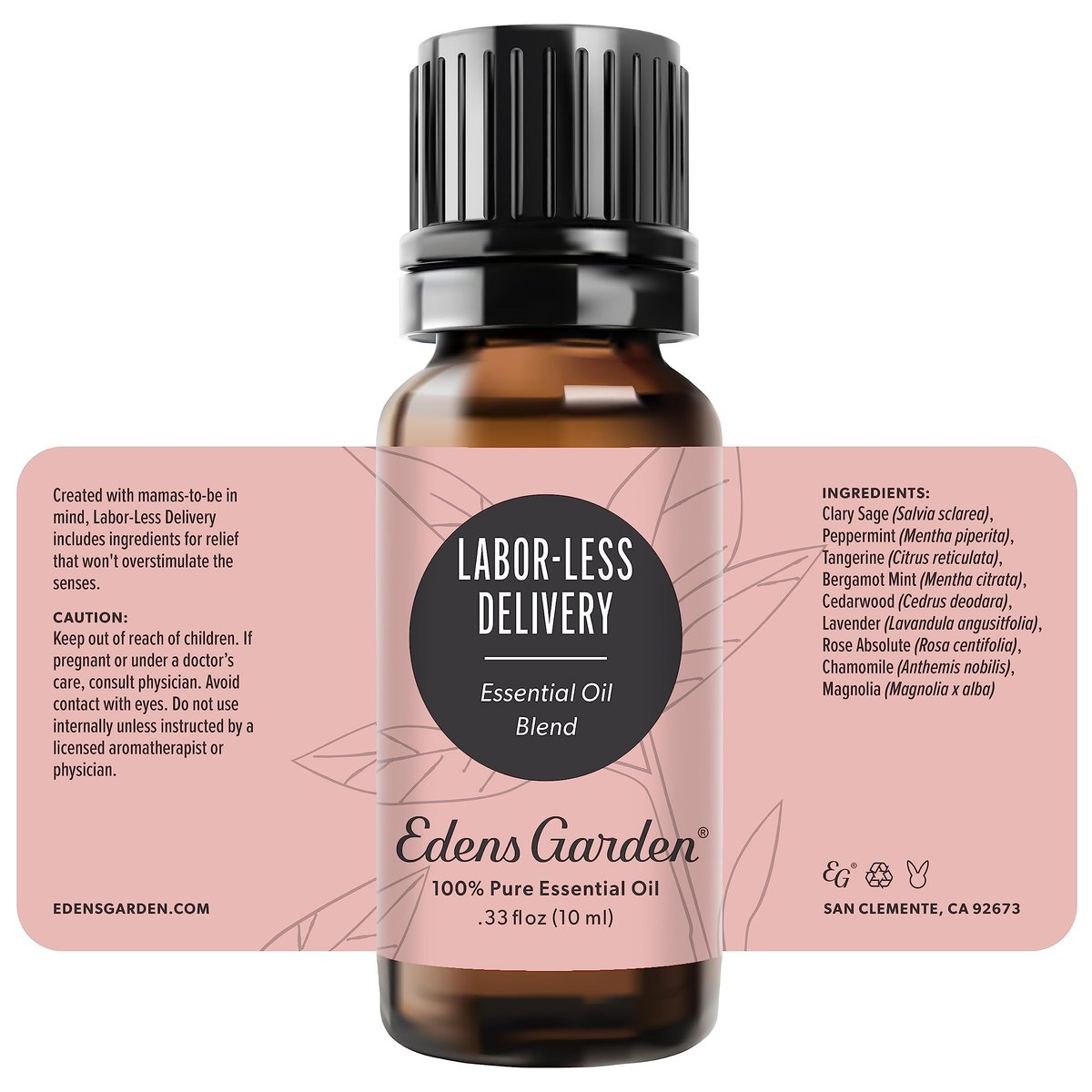 Edens Garden Labor-Less Delivery Bio-Ölmischung – 100 % reine, unverdünnte, natürliche, therapeutische Aromatherapie-Mischung für Diffuser, Haut, Gesicht, Luftbefeuchter – 10 ml